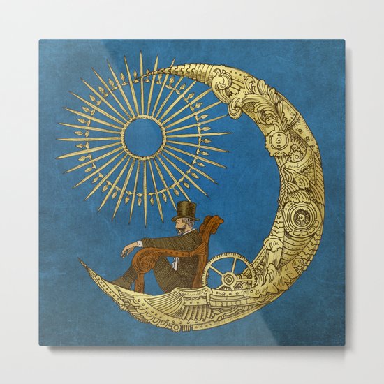 Moon Travel (Colour Option) Metal Print