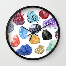 Rocks and Minerals I Wall Clock