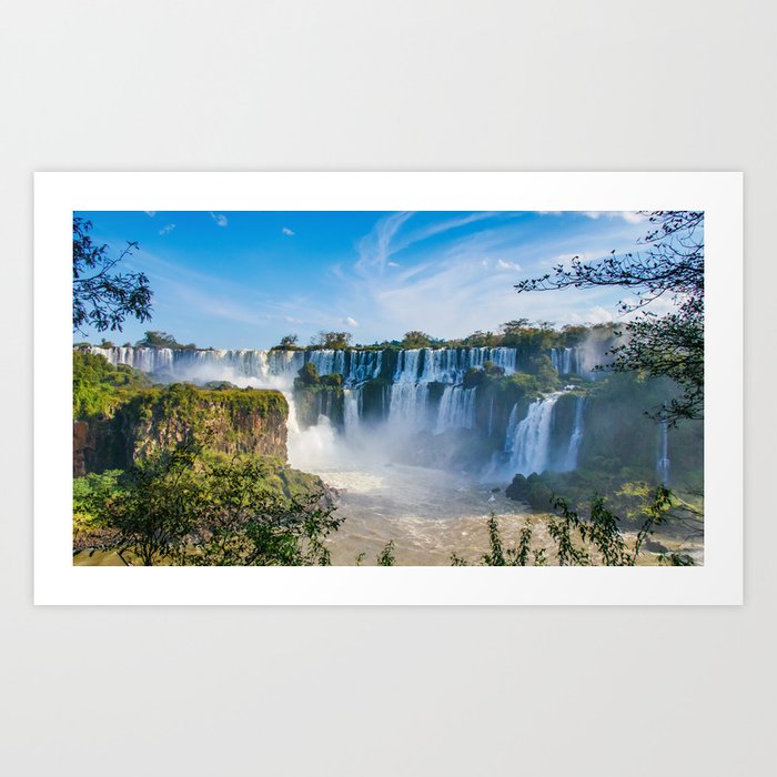 Iguazu Falls Panorama Art Print Art Print | Photography, Iguazu-falls, Waterfalls, Iguazu, Adventure, Dreamy, Famous, South-america, Argentina, Nature
