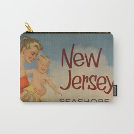 New Jersey Vintage Poster Carry-All Pouch | Beach, Oldschool, American, Paterson, Newjersey, Graphicdesign, Old, Jerseycity, Family, Mom 