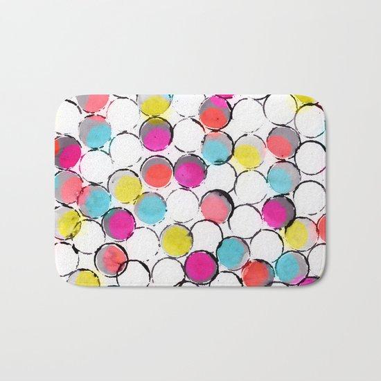 Circle Painting Bath Mat