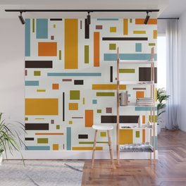 Blocks Colors Retro 70s Mid Century Wall Mural