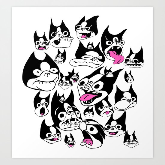Murphy faces Art Print