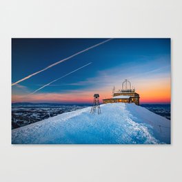 At the top of the world Canvas Print