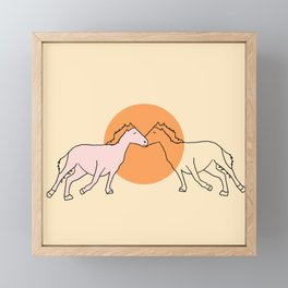 pink pony Framed Mini Art Print