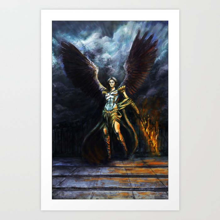 Archangel Expulsion Art Print