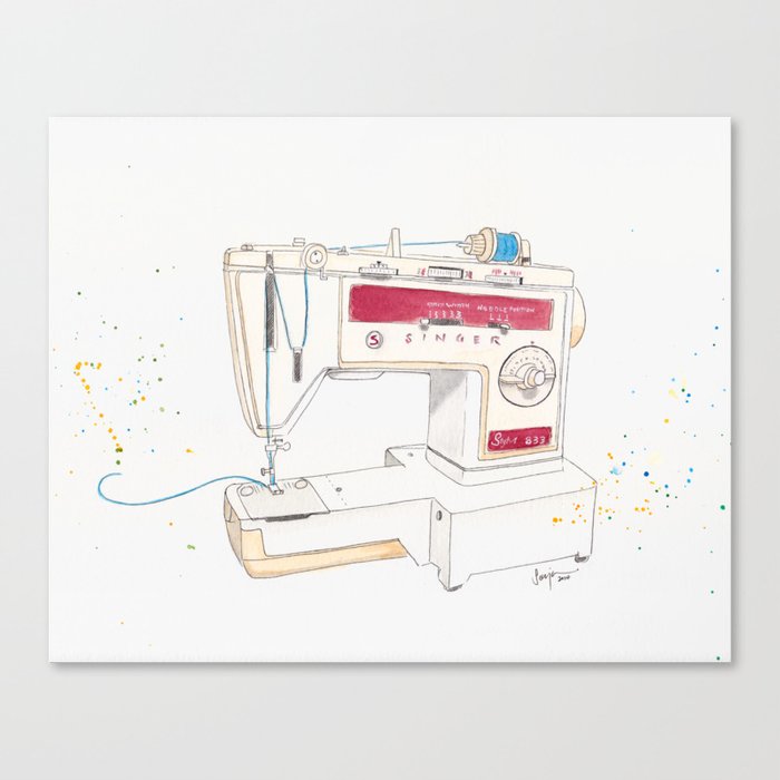 Vintage Singer Stylus 833 Sewing Machine Canvas Print
