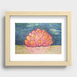 pink lotus Recessed Framed Print