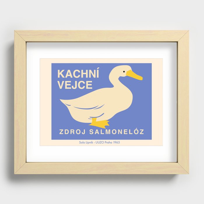 Czechoslovakian Matchbox Label  Recessed Framed Print