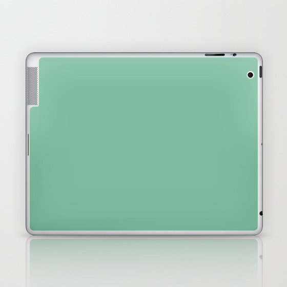 Light Aqua Green Solid Color Pantone Neptune Green 14-6017 TCX Shades of Blue-green Hues Laptop & iPad Skin