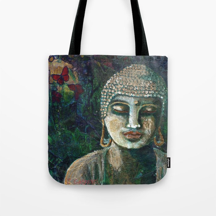Buddha and Butterfly Tote Bag