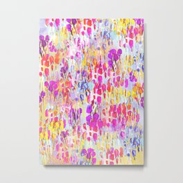 Flower Fields  Metal Print | Illustration, Nature, Painting, Abstract 