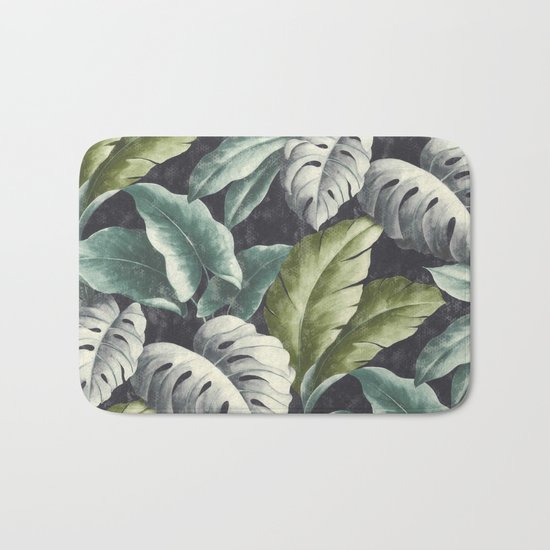 botanical pattern Bath Mat