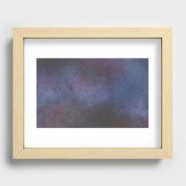 Grunge dark violet blue Recessed Framed Print