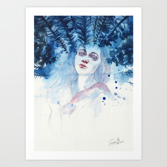 Underneath the moonlight Art Print