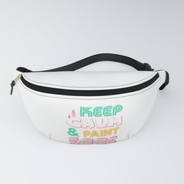 Cute Keep Calm & Paint Eggs Easter Bunny Funny Fanny Pack