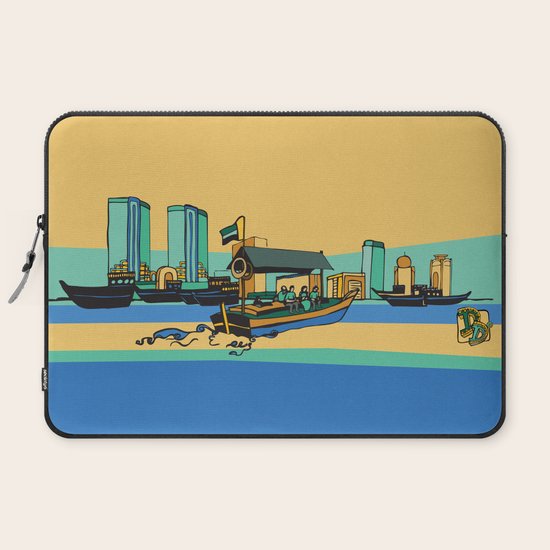 Abra On Dubai Creek Laptop Sleeve By Dubaidoodles Society6