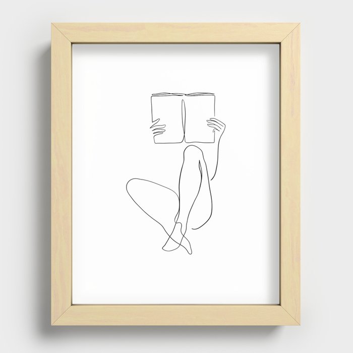Reading Naked n.2 Recessed Framed Print