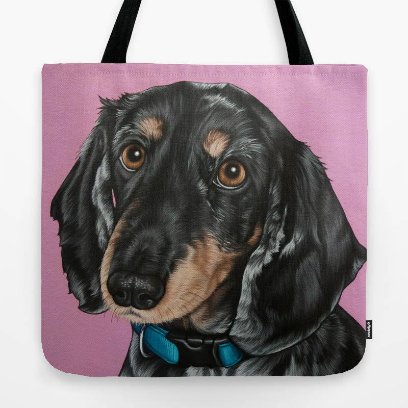 Sweet Double Dapple Dachshund Portrait Weiner Dog Painting