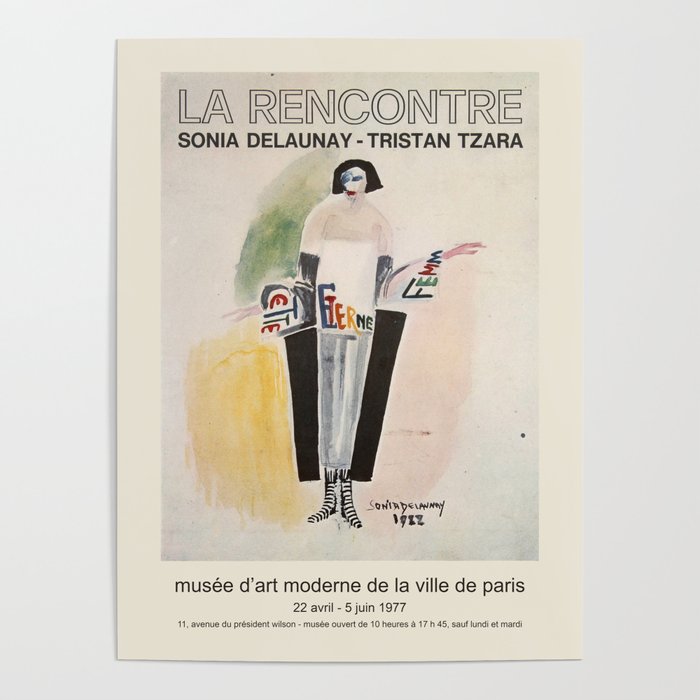Sonia Delaunay. Exhibition poster for Musee d'Art Moderne in Paris, 1977. Poster