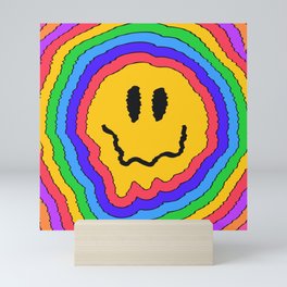  Trippy Smiley Face Mini Art Print