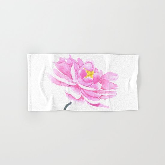pink peony Hand & Bath Towel
