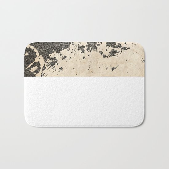 helsinki map ink lines 2 Bath Mat