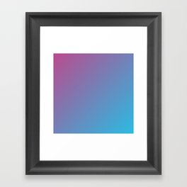 Calm pink salt ocean gradient color Framed Art Print