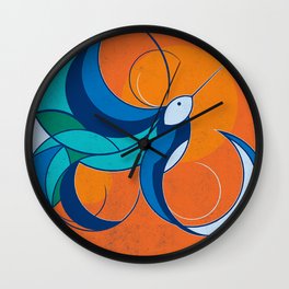 One with the sun Wall Clock | Illustration, Animal, Other, Graphicdesign, Ink, Nature, Graphic Design, Digital 