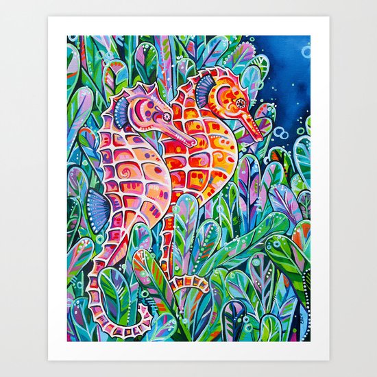 Seahorses Art Print
