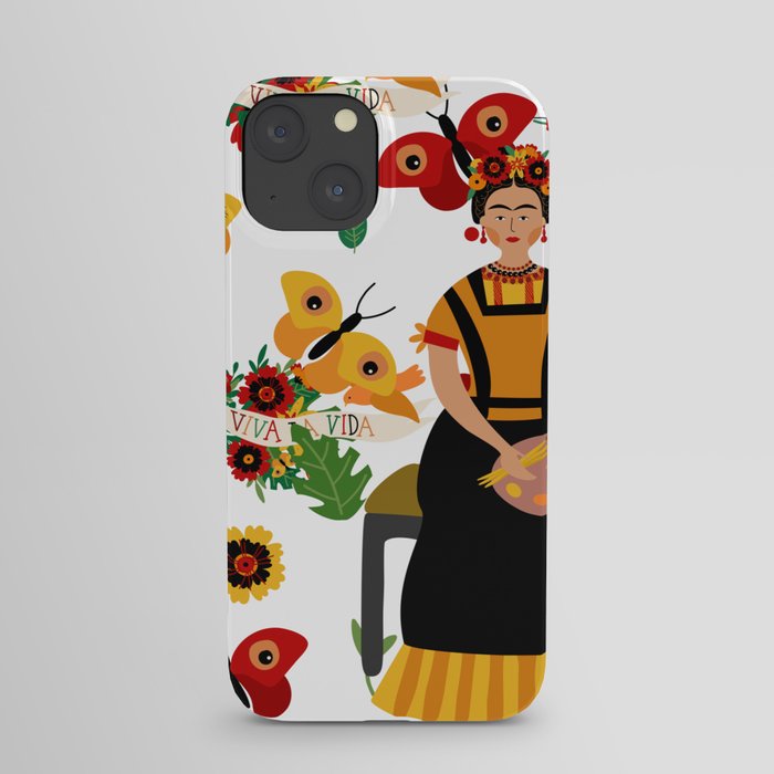 Mexican Artist Frida Kahlo Inspired Pattern iPhone Case