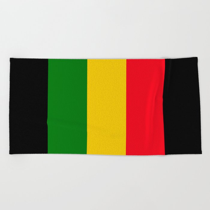 rastafari colors beach towel by fineearthprints society6