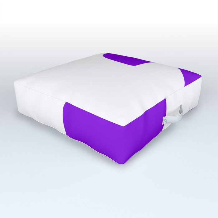 2 (Violet & White Number) Outdoor Floor Cushion