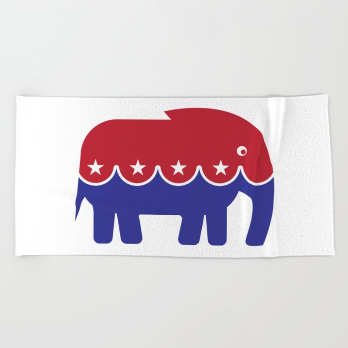 Republican Elephant USA Presidential Election Beach Towel