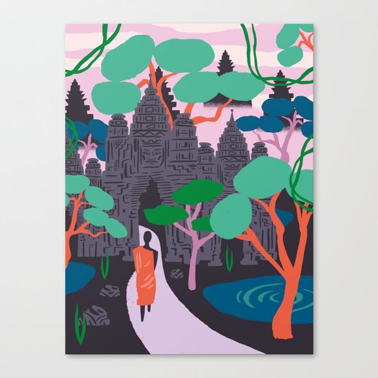 Angkor Wat Temples, Cambodia Canvas Print
