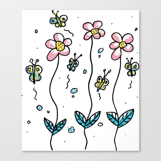 minimal flower Canvas Print