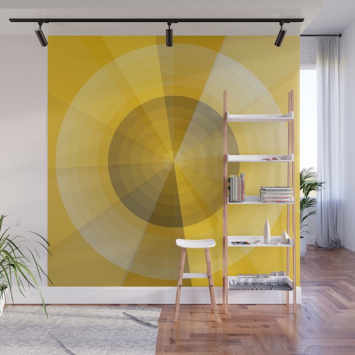 Monochromatic yellow Wall Mural