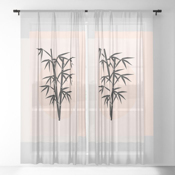 Bamboo Sheer Curtain By Susanart Society6