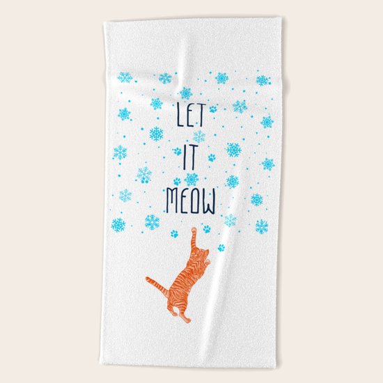 Let it Meow Beach Towel