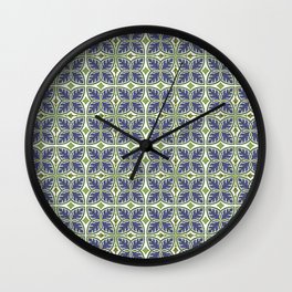 Modern Very Peri Tropical Leaves Pattern Wall Clock