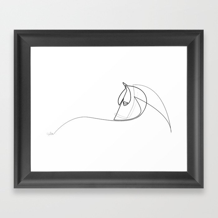 Pony line Framed Art Print