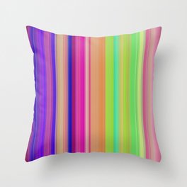 colorful vertical stripes Throw Pillow