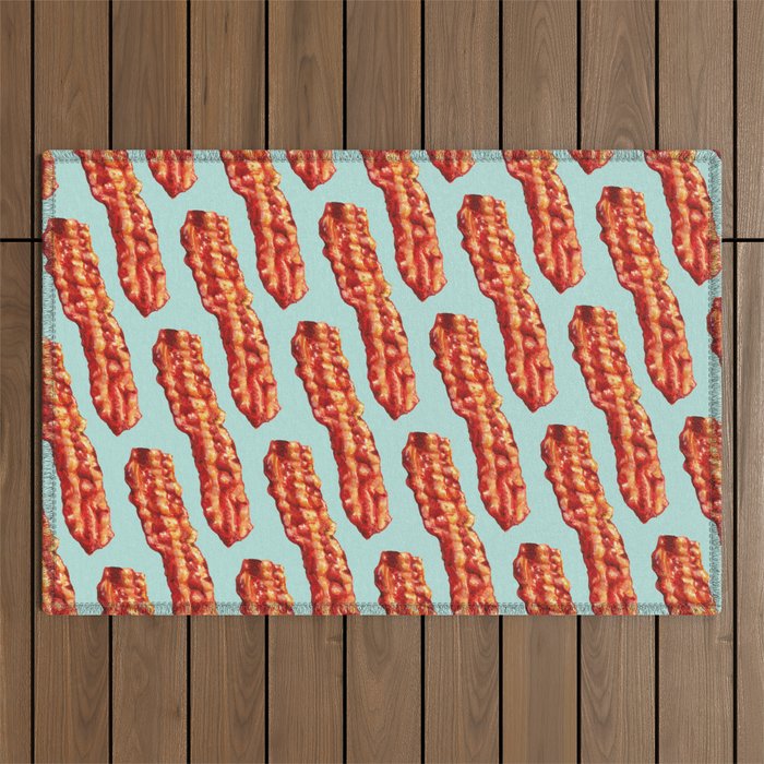Bacon Pattern Outdoor Rug