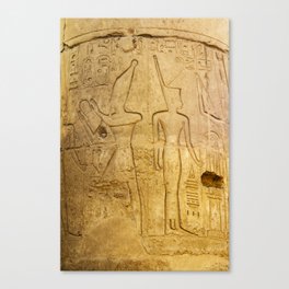 Ancient Egyptian carvings and hieroglyphics Canvas Print