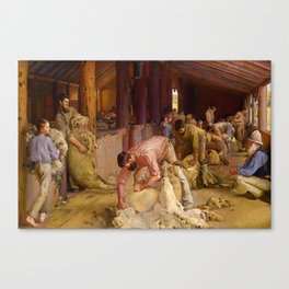 Shearing the Rams by Tom Roberts (1890) Canvas Print