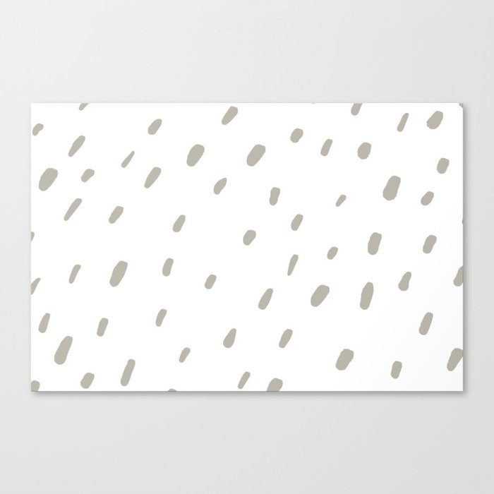 Taupe and White Blot Spots - Polka Dot Pattern Pairs DE 2022 Trending Color Reclaimed Wood DET625 Canvas Print