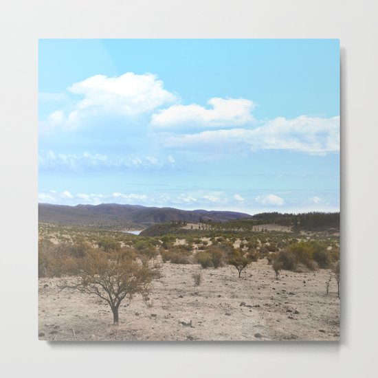 Landscape & Blue Sky Metal Print
