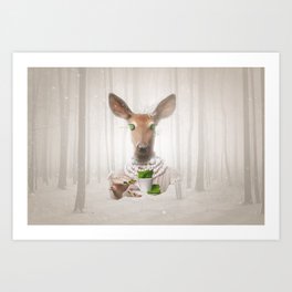 Would you like a cup of tea, my deer ?  Art Print