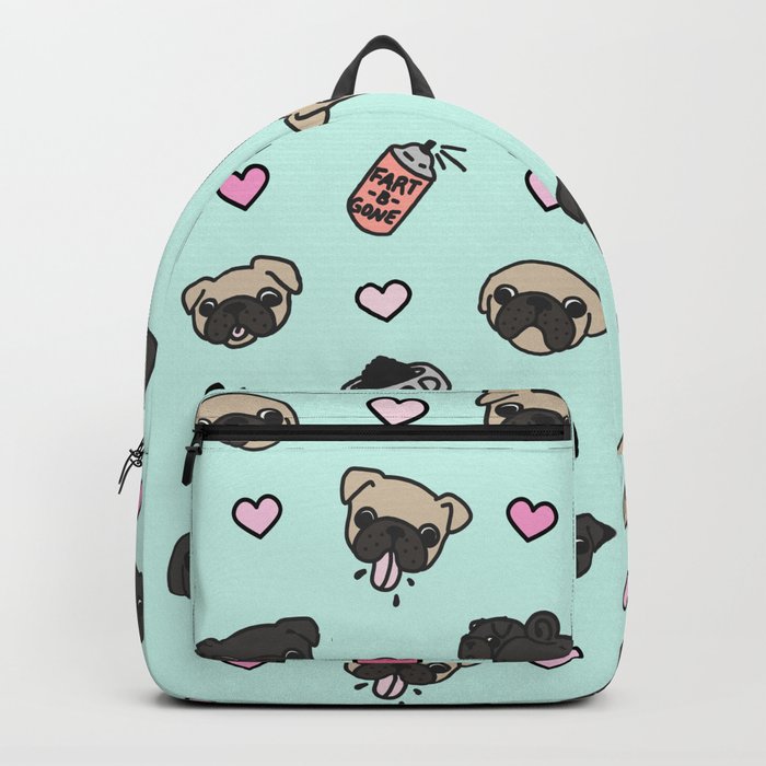 Pug Pattern by Moon Goddess Market Backpack
