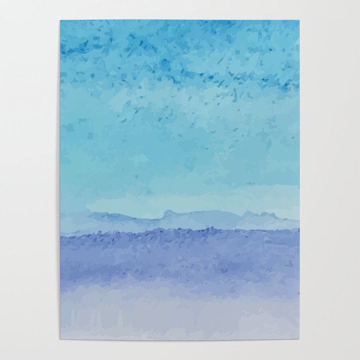 Blue Watercolor Poster